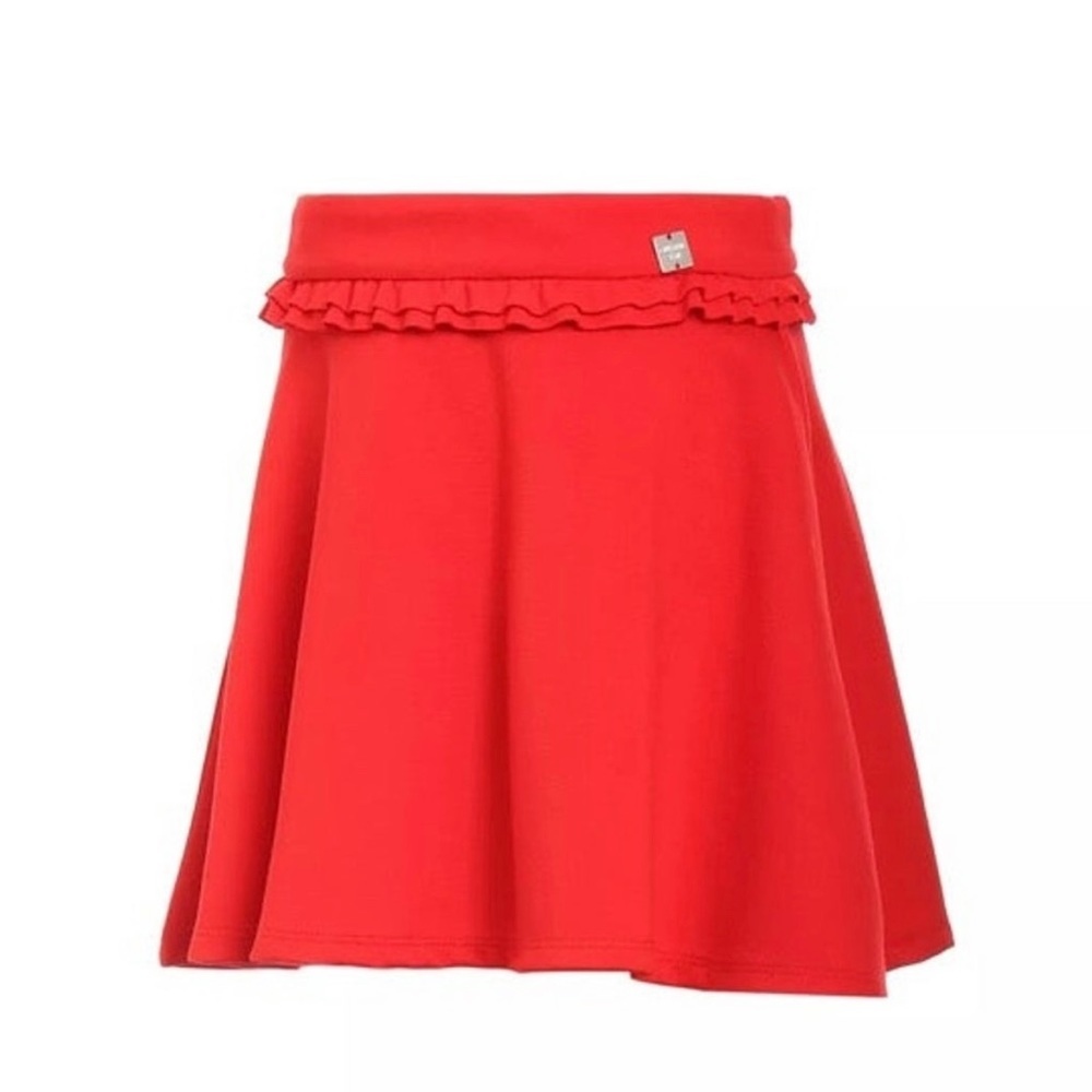 Carrement BEAU red skater skirt sz 12 adjustable waist